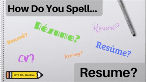 resume pronunciation|how to spell resume.